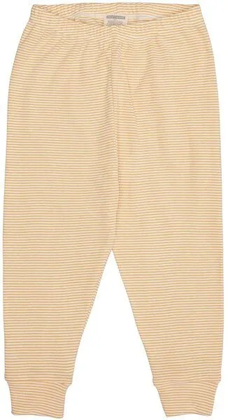 loud + proud loud + proud Babys & Kinder Schlafanzug, Pyjama Streifen aus Feinripp, GOTS-zertifiziert, Curcuma/gold, – Produktbild 3 von 3