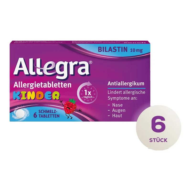 Allegra Allegra Allergietabletten Kinder 10 mg Schmelztabletten – Produktbild 2 von 2