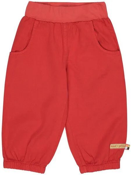 loud + proud loud + proud Babys & Kinder Hose Twill, GOTS-zertifiziert, Chili (rot), – Produktbild 1 von 2