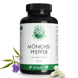 Green Naturals GREEN NATURALS Mönchspfeffer 20mg Hochdosiert Kapseln – Produktbild 1 von 1