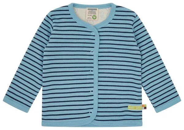 loud + proud loud + proud Babys & Kinder Wendejacke, GOTS-zertifiziert, Air(blau), – Produktbild 1 von 3