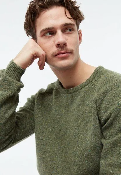 Givn Berlin Givn Berlin Strickpullover GBCOOPER aus recyceltem Wollgemisch, Khaki, – Produktbild 4 von 4