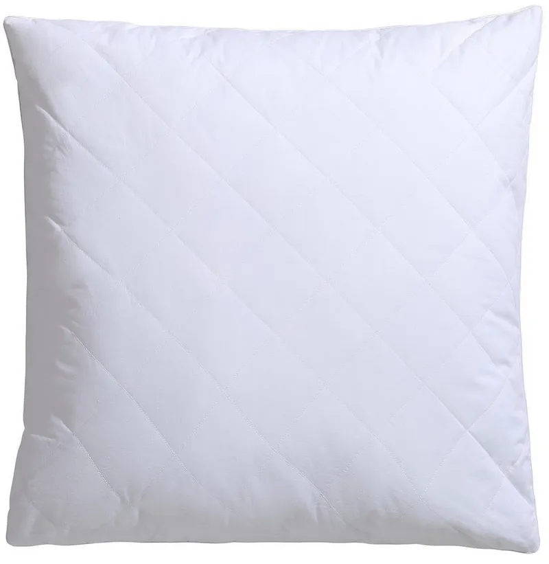 QUEENS TEXTILES Synthetikkopfkissen Juliette, Bezug versteppt mit 100% Viskose, Weiß, – Produktbild 2 von 4