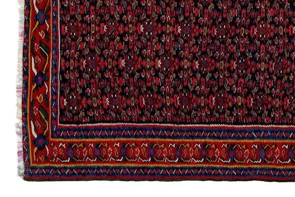 Rugtales Kelim Senneh Blau „Rugtales“ aus Schurwolle, 135x200 cm, Rot, – Produktbild 4 von 4