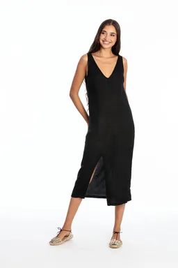 RAVENS VIEW IBIZA RAVENS VIEW IBIZA Damen vegan Kleid Chlöe Schwarz – Produktbild 1 von 1