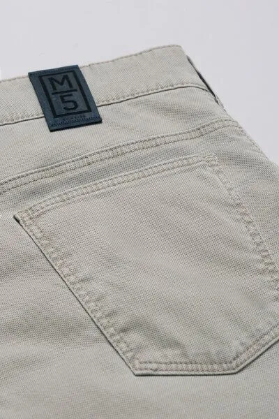 M 5 BY MEYER M 5 BY MEYER Baumwolle-Tencel Microstruktur Five Pocket, Beige (beige), – Produktbild 6 von 6