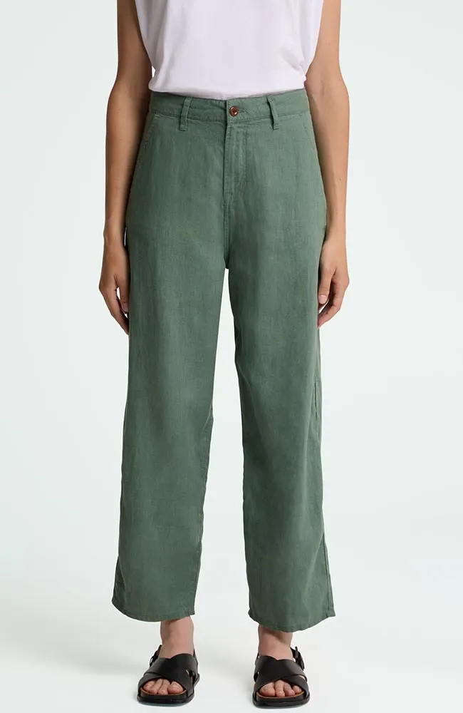 Kings Of Indigo Kings of Indigo Damen vegan Hose Leila Dunkel Waldgrün, Grün, – Produktbild 1 von 1