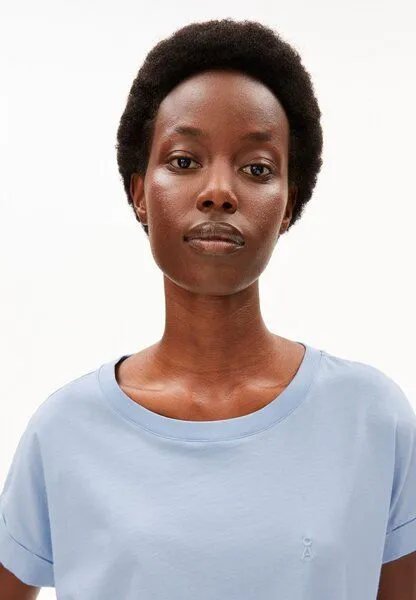ARMEDANGELS ARMEDANGELS IDAARA Damen T-Shirt aus Bio-Baumwolle, Soft blue, – Produktbild 3 von 4