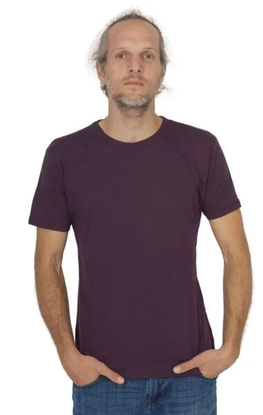 Life-Tree Life-Tree Bamboo Fairwear Shirt Men Basic | Grün, Lila, – Produktbild 1 von 3