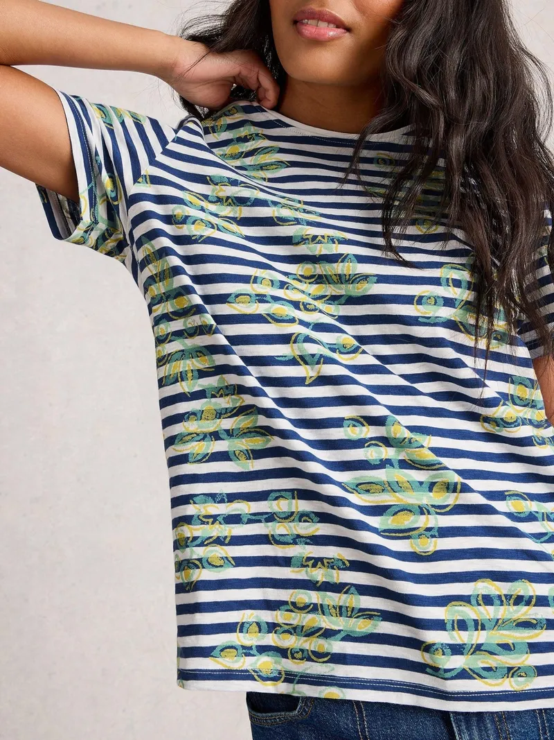 White Stuff T-Shirt Abbie - 34, Blau multi, – Produktbild 3 von 4