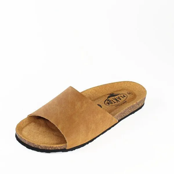 Plakton Plakton Vegane offene Damen Sandale BALA mit Korksohle, Camel (braun), – Produktbild 1 von 4