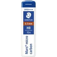 Staedtler STAEDTLER Ersatzminen für Druckbleistifte 'Mars micro carbon' Ø 0,5 mm, 12 Stk., HB – Produktbild 1 von 1