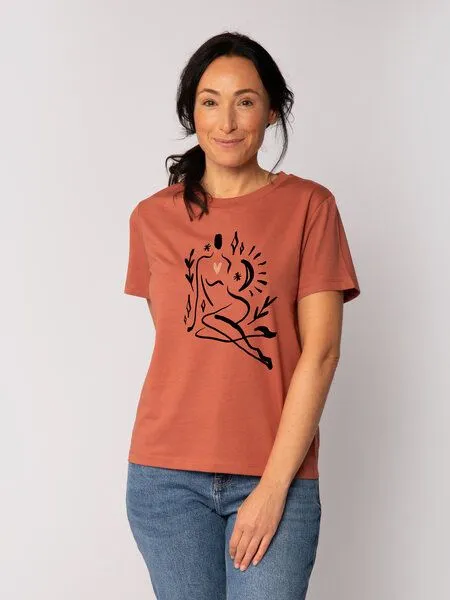 watapparel watapparel T-Shirt Frauen Self love, Heritage brown, – Produktbild 1 von 3