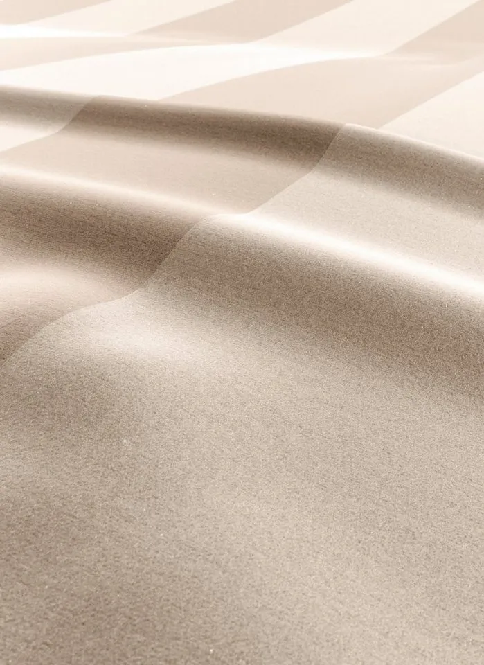 OTTO home Wendebettwäsche Sari in verschiedenen Qualitäten, Flanell, 2 teilig, ab Gr. 135x200 cm, Wendedesign, moderne Bettwäsche mit Streifen, Beige, – Produktbild 5 von 6