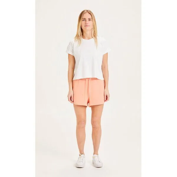 KnowledgeCotton Apparel KnowledgeCotton Apparel Jogging-Shorts - TEAKY sweat shorts - aus Bio-Baumwolle, Orange (shimp), – Produktbild 1 von 3