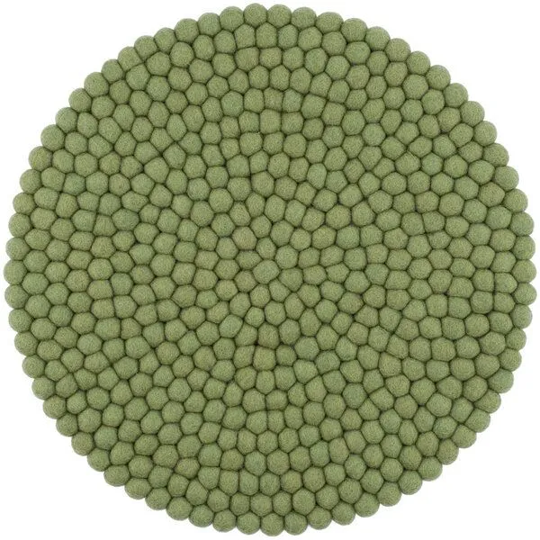 myfelt myfelt Filzkugel Sitzauflage (⌀ 36 cm, 36 x 36 cm), Dunkelgrün (kaspar), – Produktbild 1 von 3