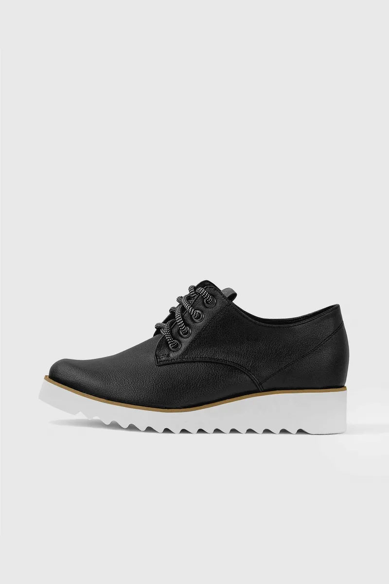 BOHEMA BOHEMA Damen vegan Schnürer Oxford Street Schwarz, Schwarz, – Produktbild 1 von 2