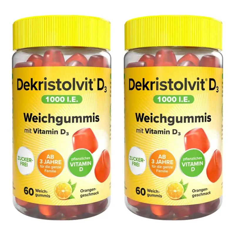 Dekristolvit Dekristolvit D3 1000 I.E. Weichgummis – Produktbild 2 von 2