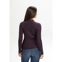 MELA MELA Strickpullover Style NAMARI aus 100% Bio-Baumwolle, Elderberry melange, – Produktbild 1 von 2