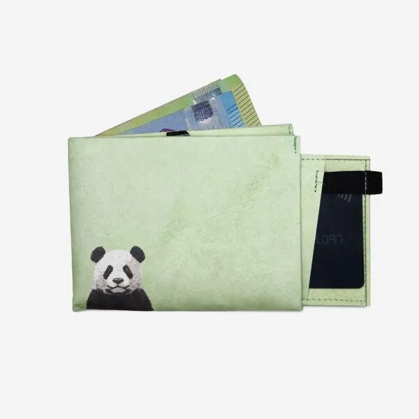 paprcuts paprcuts RFID Portemonnaie Pro, Peaceful panda (grün), – Produktbild 1 von 4