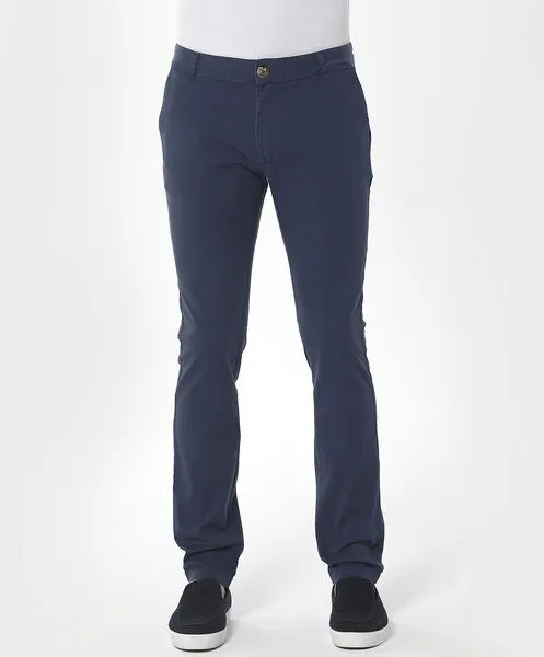 ORGANICATION ORGANICATION Slim Chino-Hose aus Bio-Baumwolle, Blau(navy), – Produktbild 2 von 3