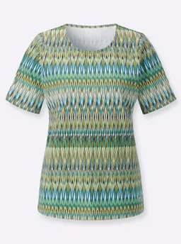 Witt Rundhalsshirt oliv-gelb-bedruckt – Produktbild 1 von 1