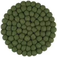 myfelt myfelt Filzkugel Topfuntersetzer (⌀ 20 cm), Dunkelgrün (jost), – Produktbild 1 von 1