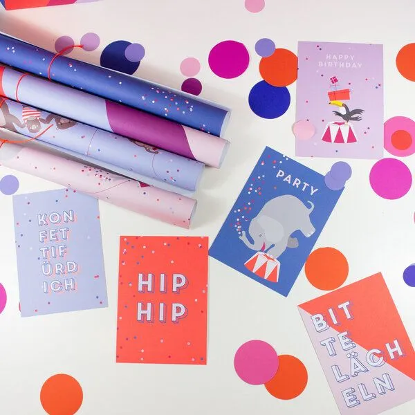 Bow & Hummingbird Bow & Hummingbird Postkarte Hip Hip – Produktbild 4 von 4