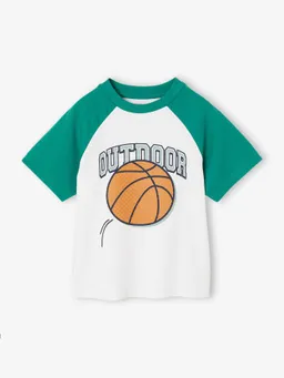 Vertbaudet T-Shirt mit Kontrastärmeln und Baumwolle Jungen – Produktbild 1 von 1
