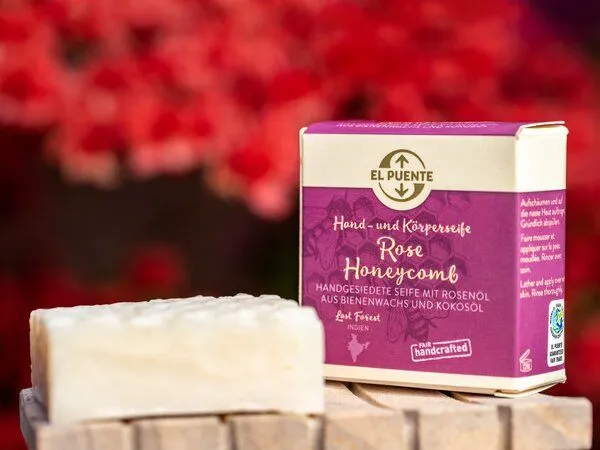 El Puente El Puente Hand- und Körperseife "Rose Honeycomb", Mehrfarbig, – Produktbild 3 von 4