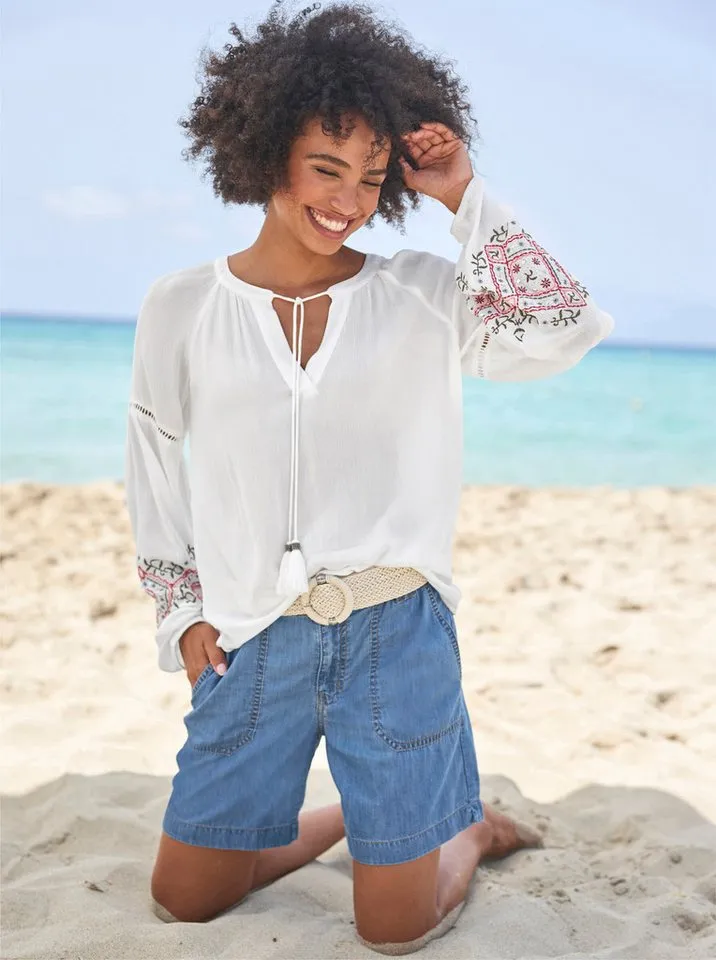 heine heine Jeansshorts Shorts normal, Blau, – Produktbild 4 von 5