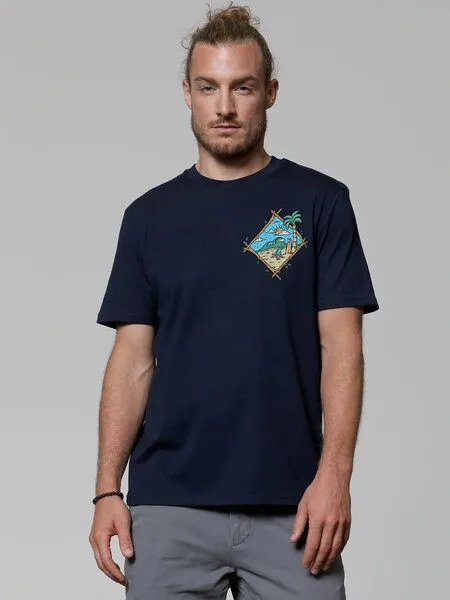 watapparel watapparel T-Shirt Unisex Beach is calling, French navy, – Produktbild 2 von 3