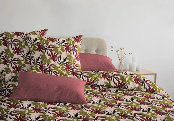 Nature by Adam Nature by Adam Bettwäsche 2tlg aus 100% Bio-Baumwolle - Made in Germany - Jungle, Rosa, – Produktbild 4 von 4