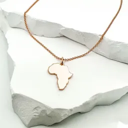 MOANINA MOANINA Kette Afrika Kontinent - 925 Silber/18k Gold Vermeil - 3 Längen – Produktbild 1 von 1