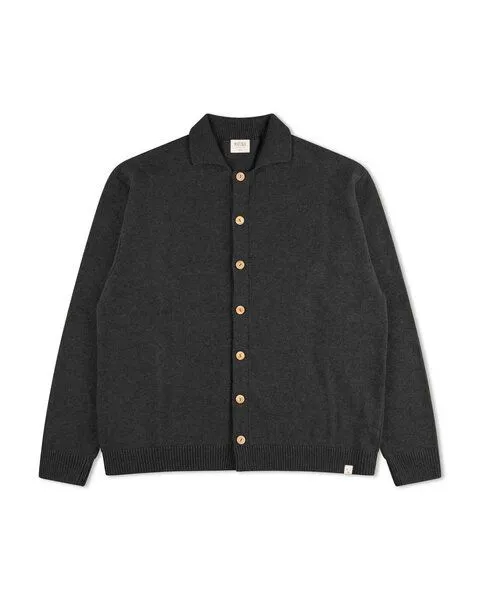 MATONA Matona Gestricktes Hemd für Männer aus Bio-Baumwolle und Lammwolle / Knit Shirt, Charcoal, – Produktbild 4 von 4