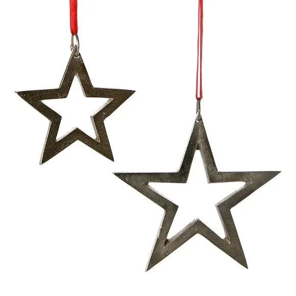 Mitienda Shop Mitienda Shop Sternhänger silber, Weihnachdeko zum Aufhängen – Produktbild 3 von 4