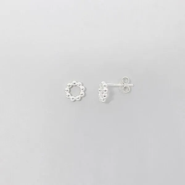 fejn jewelry fejn jewelry Ohrstecker 'ball circle', Silber, – Produktbild 1 von 2