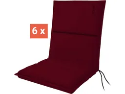 Doppler doppler Auflage "CITY" für Niederlehner, 6er-Pack, 100x48x6 cm, Polyester, bordeaux – Produktbild 1 von 1
