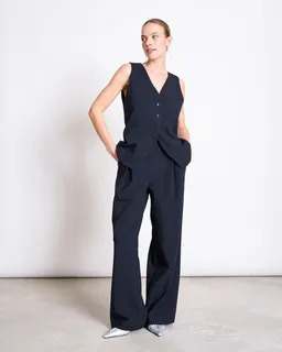 JAN N JUNE JAN 'N JUNE Damen vegan Anzugweste Imata Nightfall Navy – Produktbild 1 von 1