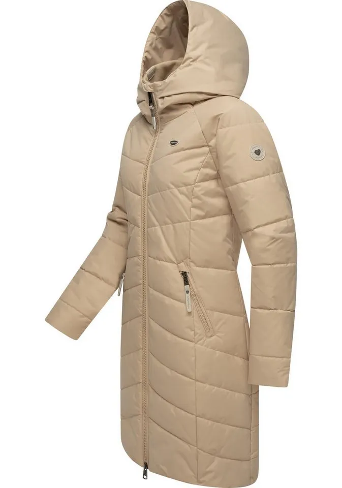ragwear ragwear Steppmantel Dizzie Coat Wasserdichter Winterparka mit gefütterter Kapuze, Braun, – Produktbild 3 von 4