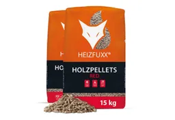 HEIZFUXX Holzpellets Red ENplus A1 Holzpellets Hartholz, 30 kg, (Paket, 2-St) – Produktbild 1 von 1
