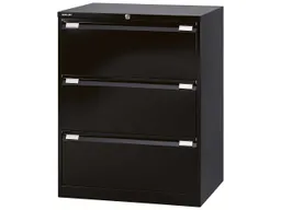 Bisley Bisley Registraturschrank schwarz 3 Schubladen 2-bahnig RAL 9005 – Produktbild 1 von 1
