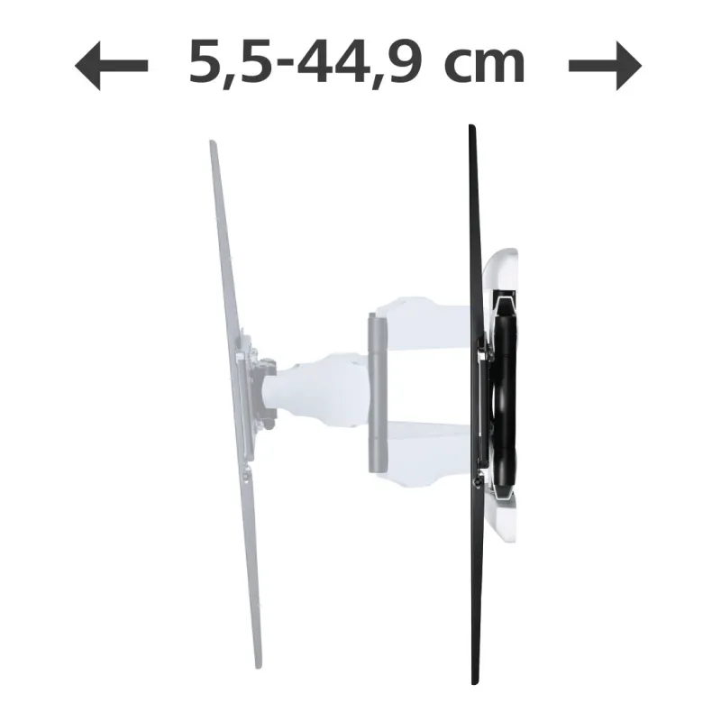 Hama Hama TV-Wandhalterung, schwenkbar, neigbar, ausziehbar, 229 cm (90") bis 75 kg – Produktbild 4 von 6