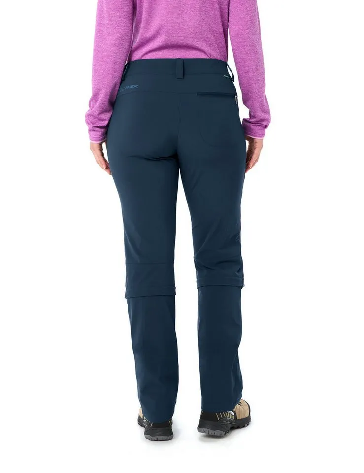 Vaude Vaude Zip-off-Hose WOMEN'S FARLEY STRETCH ZO CAPRI PANTS bequeme Passform, für sportliche Aktivitäten und Outdoor, Blau, – Produktbild 3 von 5