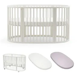 Stokke Stokke Sleepi Betten-Set mit Matratze und Spannbettlaken - White - Lavender – Produktbild 1 von 1