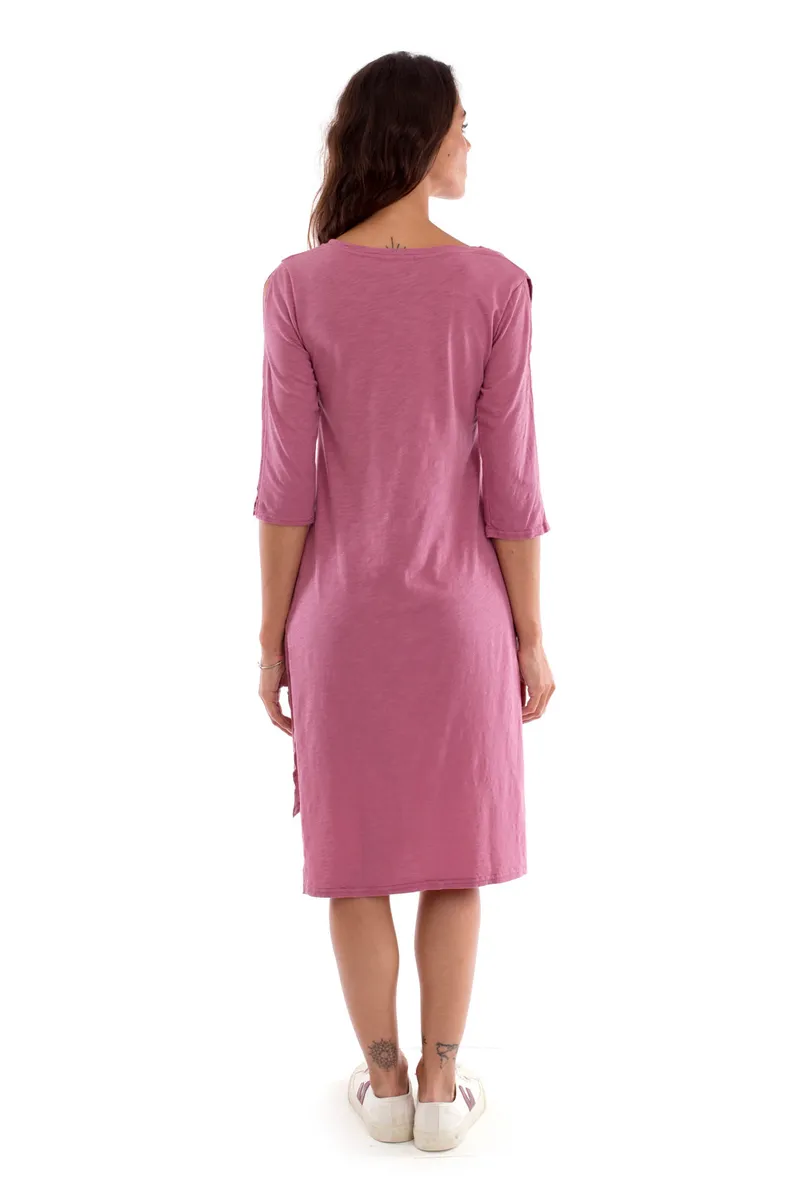 RAVENS VIEW IBIZA RAVENS VIEW IBIZA Damen vegan Kleid Mit Langen Ärmeln Mia Violet, Rosa, – Produktbild 1 von 2