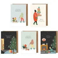 dabelino dabelino Weihnachtskarten Set: 5 Karten für Kinder und Erwachsene (Diversity, BIPoC, Weihnachten Klappkarten) – Produktbild 1 von 1