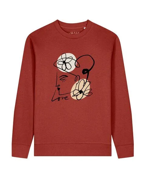 watapparel watapparel Sweatshirt Unisex Self love, Earthy red, – Produktbild 1 von 4