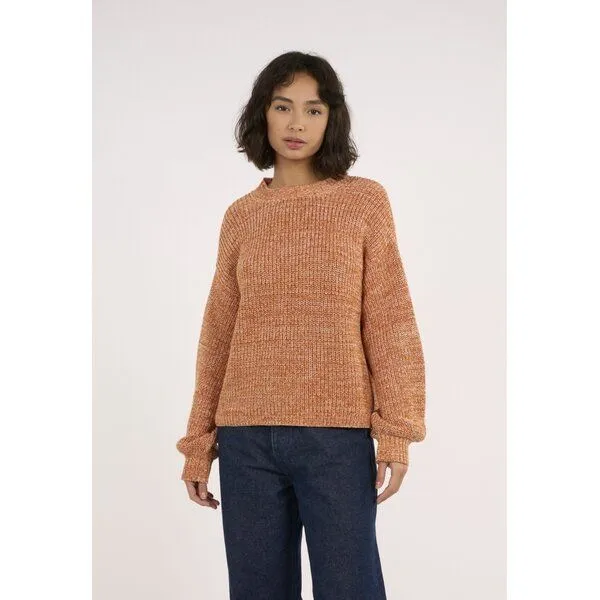 KnowledgeCotton Apparel KnowledgeCotton Apparel Strickpullover - Crew Neck - aus Bio-Baumwolle, Orange (desert sun), – Produktbild 1 von 4