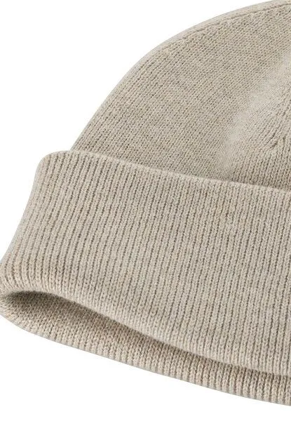 MELA MELA Feinstrick Mütze kurz Style LESH aus 100% Bio-Baumwolle, Kiesel melange, – Produktbild 3 von 3